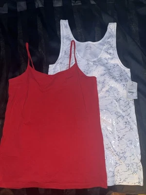 Par de camisetas sin mangas rojas L blancas XL Foto 1 de 2