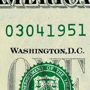 March 4th 1951 or 3rd April Birthday Uncirculated Dollar Fancy Serial Number - Picture 1 of 6