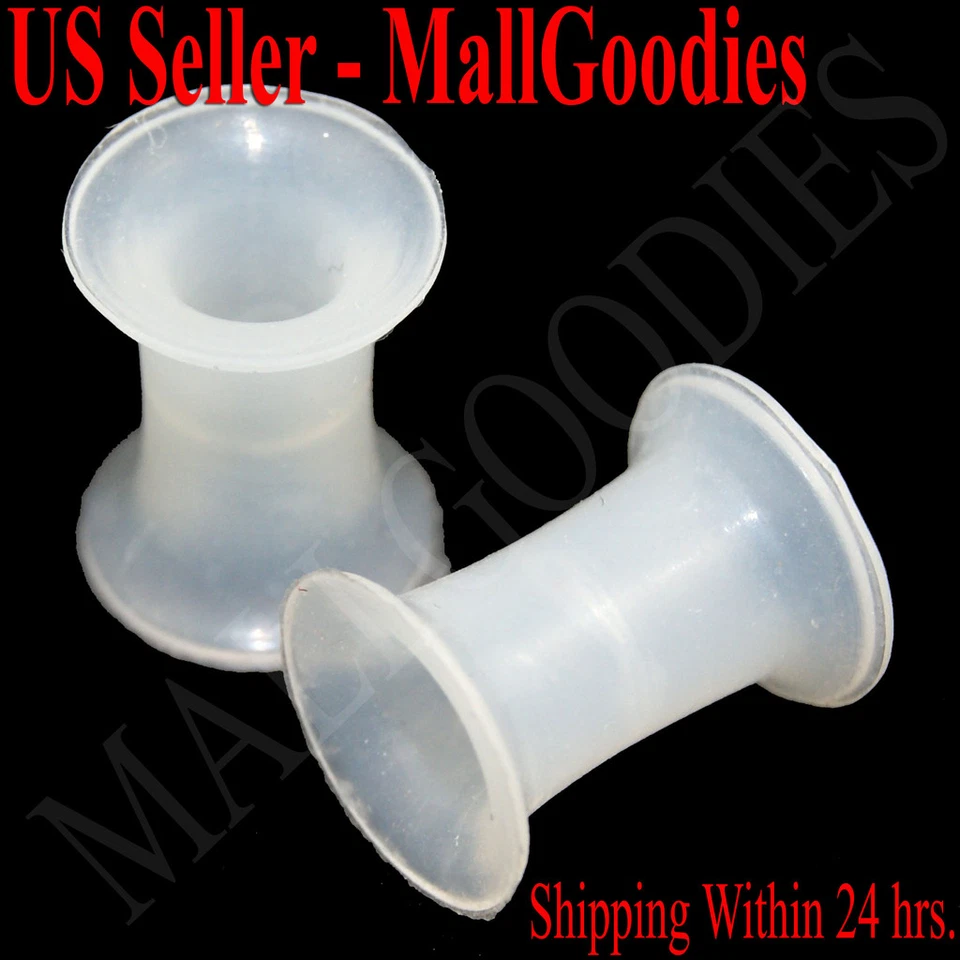 0913 Силиконовый мягкий прозрачный 2 калибра 2G вилки 6 мм - Изображение 1 из 1