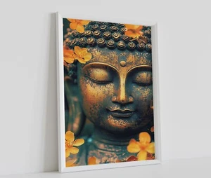 BUDDHA POSTER RELAX CALM GOD RELIGION MEDITATION WALL ART A3 A4 A2 A1 SIZE - Picture 1 of 1