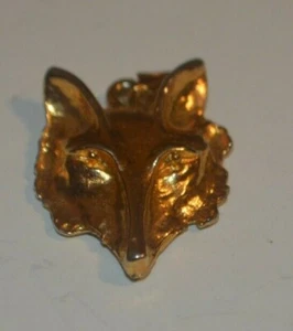 Fox Head Pendant Goldtone - Picture 1 of 6