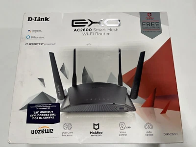 D-Link WiFi Router, AC2600 Dual Band Smart EXO Mesh Gigabit Wireless Internet - Image 1 of 2