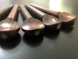 Oud Pegs Rosewood Swiss Models A quality with Persian Eye 55/9/7 mm 12 pcs Lot - Picture 1 of 6
