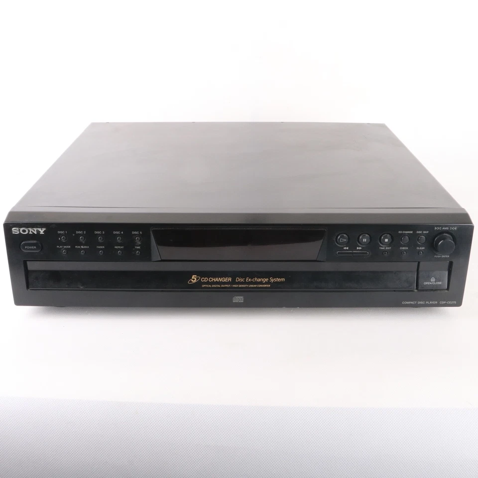 SONY CDP-CE275 5 Disc CD Changer Player Carousel For Parts only Powers w/Remote - Image 1 of 4