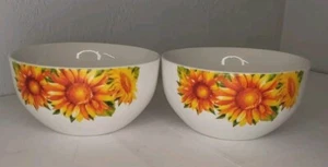 Royal Norfolk Sonnenblumenschale 5,5 Zoll Cottage Farmhouse | 2er Set - Bild 1 von 5