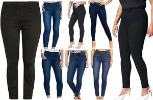 Jeans da donna jegging leggings in denim elasticizzati 28" gamba donna taglie forti prezzo portaoggetti £79 - Foto 1 di 34