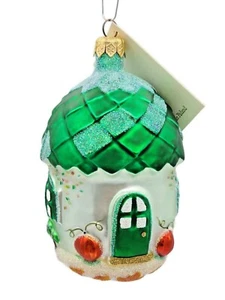Patricia Breen Acorn House Autumn Green Falling Leaves Fall Christmas Ornament  - Picture 1 of 8