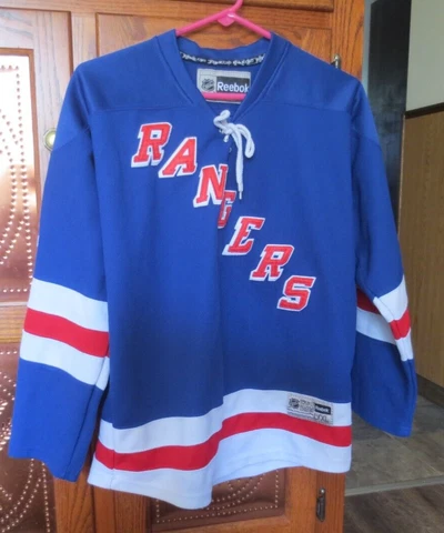 REEBOK- HOCKEY JERSEY- NY RANGERS- #61 RICK NASH- YOUTH- L/ XL Cover