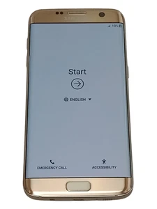 SM-G935P Galaxy S7 edge 32GB Sprint Gold Android Smartphone Reset Tested Working - Afbeelding 1 van 5