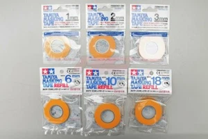 Tamiya 1mm/2mm/3mm/6mm/10mm/18mm Masking Tape Set Paint Tool Spray (6pcs Combo) - Picture 1 of 1