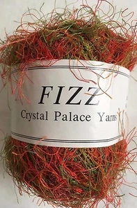 Crystal Palace Fizz Eyelash Yarn #9527 Turning Leaves -Red Copper Green 50g 120y - Picture 1 of 3
