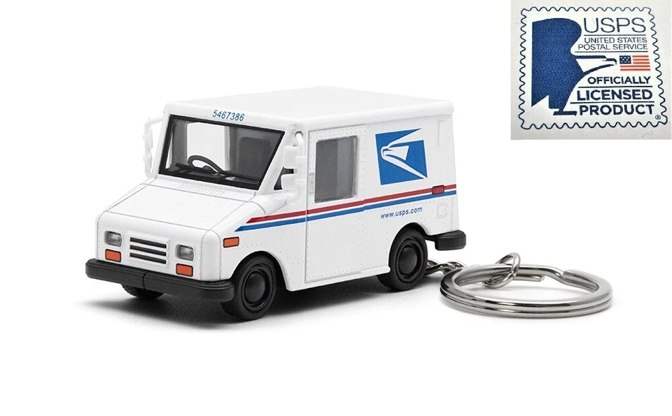 12PC Box -2.5" USPS LLV US Postal Service Mail Diecast Truck 1:72 KEYCHAIN - Image 1 of 1
