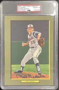 Phil Niekro Signed Perez Steele Great Moments Postcard Braves PSA/DNA GEM MT 10 - Picture 1 of 2