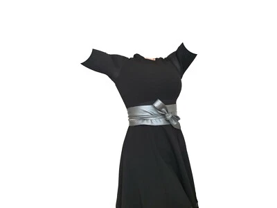 Cinturón Obi de cuero envolvente, cinturón de moda envolvente, faja cinturones anchos en plata Foto 1 de 4