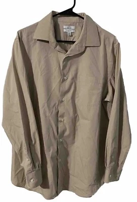 Croft And Borrow Shirt Men's Large 16-16.5 34-35 Beige - Image 1 of 4