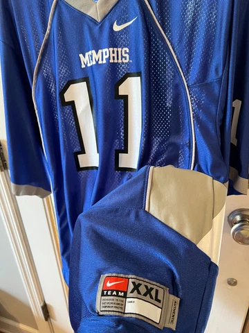 NIKE Memphis Tigers Football Jersey Mens XXL Mesh Blue University Retro #11 Cover