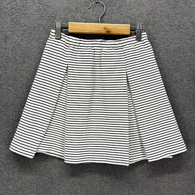 Falda POLO Ralph Lauren Niña Mediana 8 10 Blanco Azul Tween Rayas Línea A Elastizada Foto 1 de 4