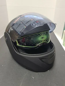 Virtue Helmet Motorcyle - Snowmobile  Size xl Matt black. model #FMVSS218 - Picture 1 of 11