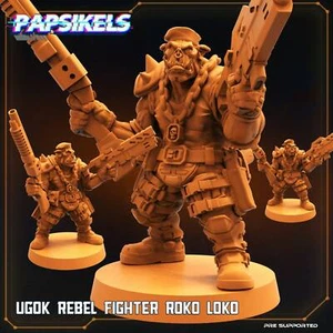 Ugok Roko Orc - Resin Miniature | Sci fi | Cyberpunk Mini | Papsikel - Picture 1 of 1