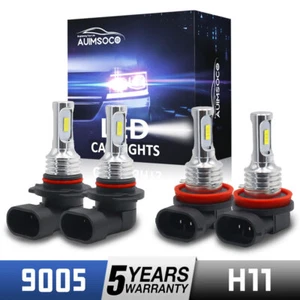 9005+H11 LED Headlight Super Bright Bulbs Kit 8000K White 330000LM High&Low Beam - Picture 1 of 14