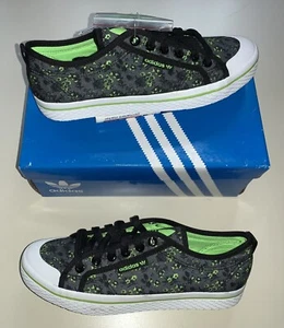 ADIDAS "HONEY TREFOIL LOW" Sneaker Schuh grau/schwarz/grün Gr.4 / 36 2/3 *NEU* - Bild 1 von 5