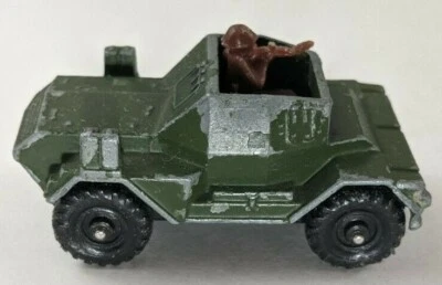 Daimler Scout Car Corgi Juniors Diecast Army Green Truck War Toy w/ Figure - Image 1 of 4