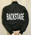 HipChik Couture Womens Black "BACKSTAGE" Bomber Jacket, Flyers Sz S NWOT  