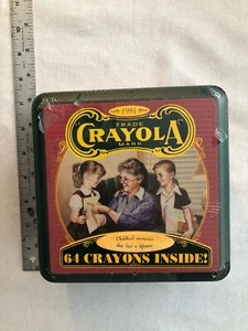 VTG 1994 Crayola Crayons & Collector Tin Set of 64 Sealed Grandma with Kids - Picture 1 of 8