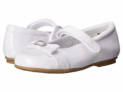 Shoes White Patent Holiday Mary Janes ~Glitter Bow NEW Rachel Little Girls SZ  9 - Image 1 of 4