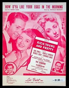 1951 Rich Young and Pretty mit Jane Powell Wendell Corey MGM Film Noten - Bild 1 von 3