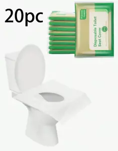 20pcs Paper Toilet Seat Cover, Modern Disposable Toilet Seat Cover For Home, NEW - Picture 1 of 9