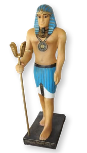 Ägyptischer Wächter Große Statue H 1,22m Ägyptische Figur Skulptur aus Kunstharz - Bild 1 von 7
