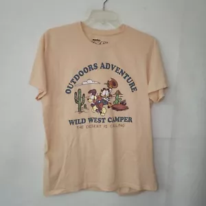 Camiseta Nickelodeon Garfield Adulto XL Naranja Salvaje Oeste Cámper Humorosa Divertida - Imagen 1 de 7