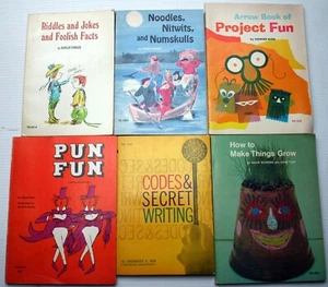 Lot 6 1970s Scholastic fun & games PUN FUN~NOODLES NUMSKULLS~FOOLISH FACTS~CODES - Foto 1 di 4