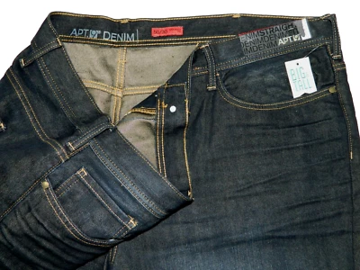 Jeans rectos para hombre NUEVO Apt. 9 Etiqueta Azul Elástico Oscuro 50x30 Medida Talla 46x29 Foto 1 de 4