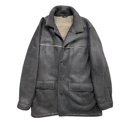 Timberland Mens Genuine Leather Jacket Fur Lined Weathergear Size Large Black - Image 1 of 4