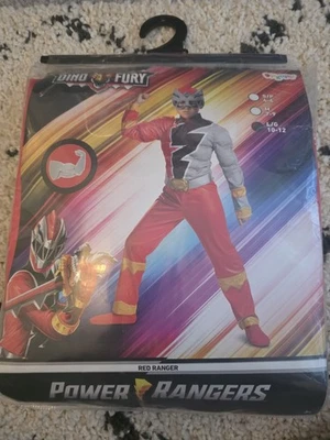 Dino Fury Red Power Rangers 2 Piece Large 10-12 Years Old Costume/ DressUp New - Image 1 of 2