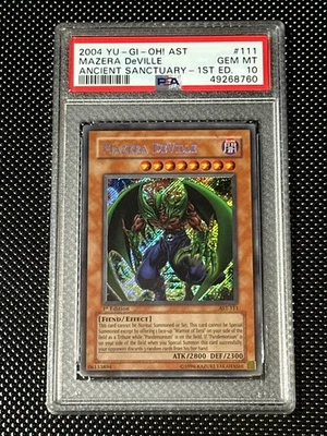 YUGIOH PSA 10 2004 Mazera Deville AST-111 Secret Rare 1st Edition *8760 - Image 1 of 2