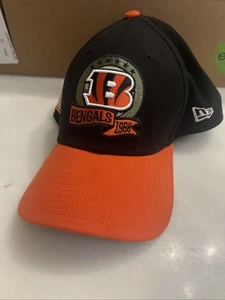 Cappello Berretto Cincinnati Bengals New Era 39THIRTY NFL Militare In Campo Storia L/XL - Foto 1 di 9