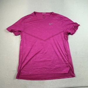 Camisa Nike Para Hombres Mediana Rosa Tech Tejida Dri-Fit ADV Correr Gimnasio Reflectante CZ9046 - Imagen 1 de 10