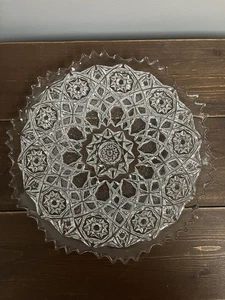 SELTENER FUND! Antike amerikanische Brillant Periode flache Schale Herzstück 10” x 3,75” - Bild 1 von 1