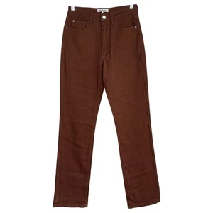 WeWoreWhat Coasted Icon Damenjeans Cacao Größe 27 Straight Leg Preppy Academia - Bild 1 von 9