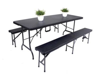 Tischset Gartengarnitur VENTANA Kunststoff Rattanoptik - Bild 1 von 3