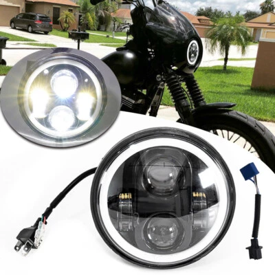 Faro LED redondo de 5-3/4" 5,75" para Yamaha V-Star XVS 650 950 1100 Foto 1 de 4