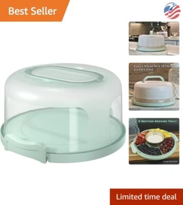 Portable Airtight Cake Carrier - Fits 10-Inch Cakes, BPA Free, Seafoam Green - Picture 1 of 8