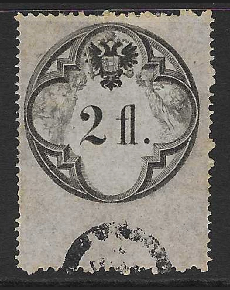 Austria 1860s 2 FL Revenue Used / Pink - S32449 - Image 1 of 1