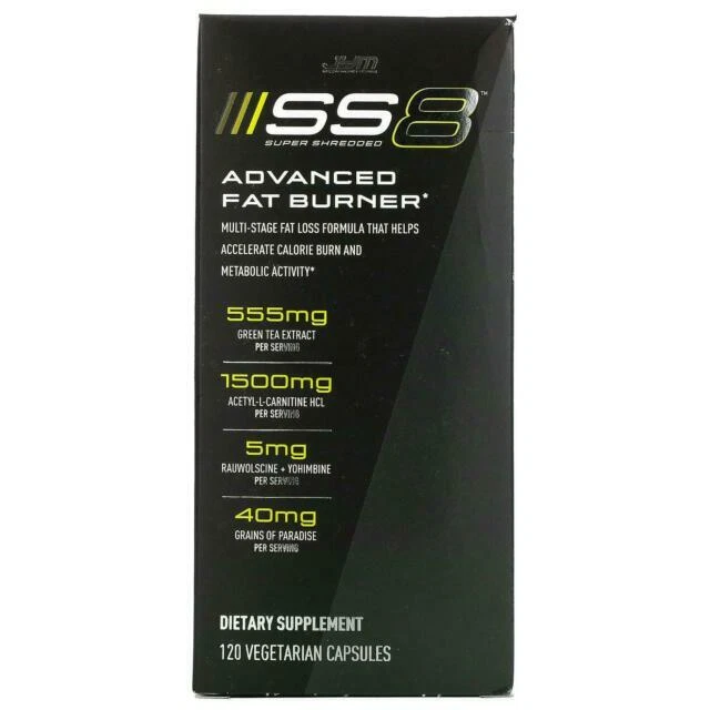 JYM SS8 Super Shredded 8 Advanced Fat Burner - 120 Capsules