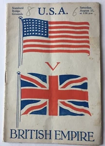 1928 USA VS British Empire International Match Stamford Bridge 11 agosto - Foto 1 di 9