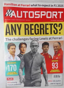 Autosport magazine 15th August 2024 Hamilton @ Ferrari, F1 2025, Hill v Ingram - Picture 1 of 1