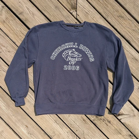 2006 Churchill Downs Breeders Cup Louisville, KY Sweatshirt Size Large Blue Gray Cover